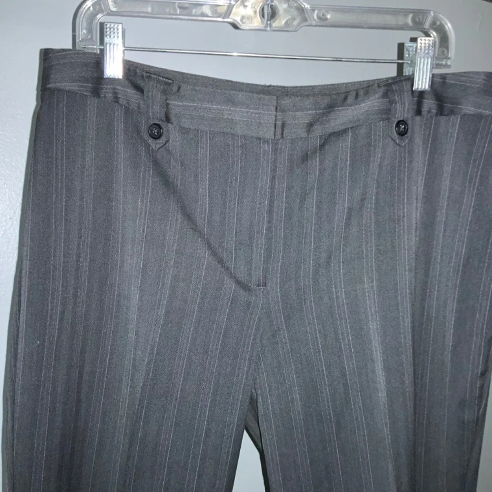 Ann Taylor dress slacks Sz 12 tone on tone stripe wide leg